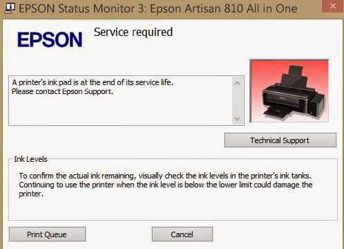 Epson Artisan 810 Service Required