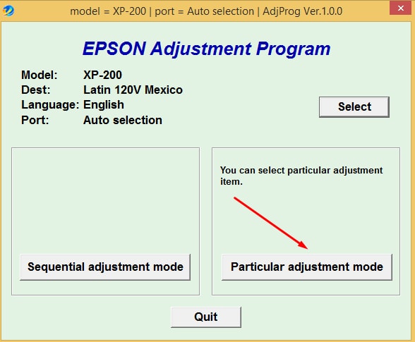 Epson Adjustment Programme