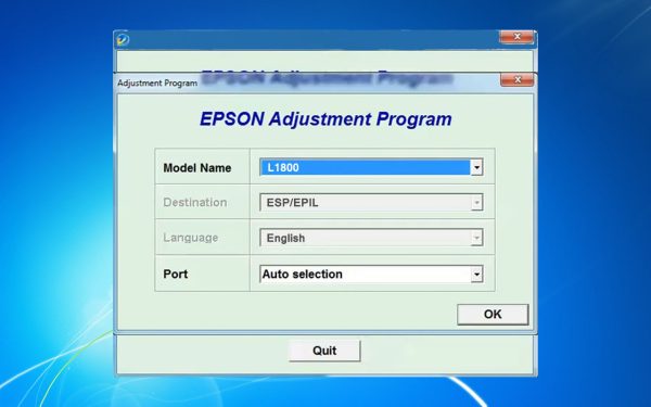 Epson L1800 Adjustment Program