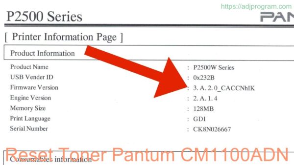 Reset Toner Pantum CM1100ADN