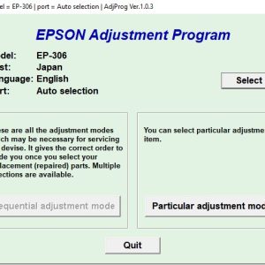 Epson EP-306 Adjustment Program Trial Serial Key