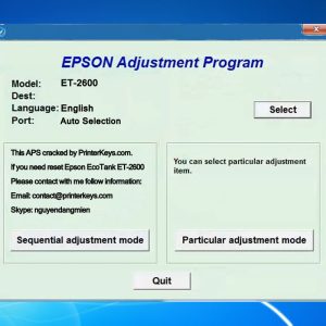 Epson ET2600 Adjustment Program Trial Serial Key