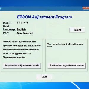 Epson ETL1455 Adjustment Program Trial Serial Key