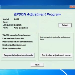 Epson L485 Adjustment Program Trial Serial Key