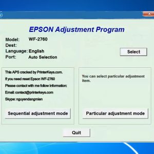 Epson WF2760 Adjustment Program Trial Serial Key