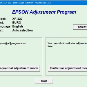 Epson XP 220 Adjustment Program Trial Serial Key