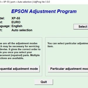 Epson XP55 Adjustment Program Trial Serial Key