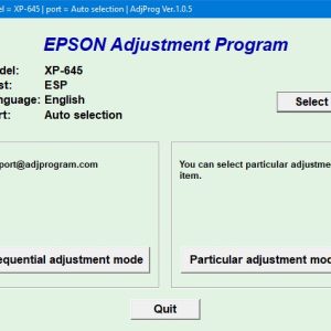Epson XP 645 Adjustment Program Trial Serial Key