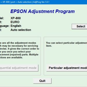 Epson XP 800 Adjustment Program Trial Serial Key