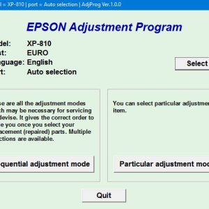 Epson XP 810 Adjustment Program Trial Serial Key