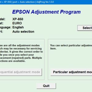 Epson XP 850 Adjustment Program Trial Serial Key