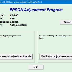 Epson XP 900 Adjustment Program Trial Serial Key