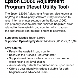 Epson L3060 Adjustment Program