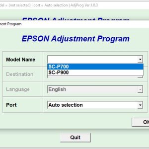 Epson SC P700 P900 Adjustment Program