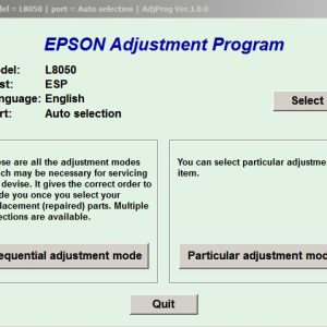 Epson L8050 Adjustment Program