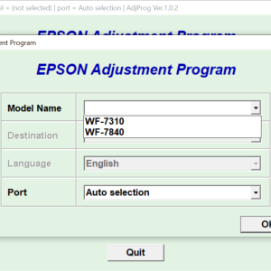 Epson WF-7310, WF-7840 Adjustment Program