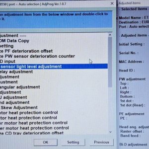 Epson ET-8550 Adjustment Program