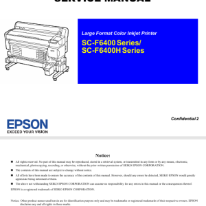 EPSON SC F6400 F6470 Service Manual