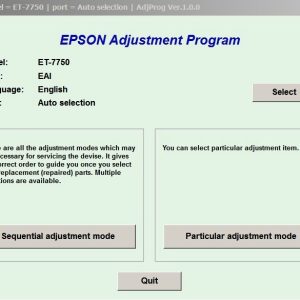 Epson ET-7750 ADJUSTMENT PROGRAM
