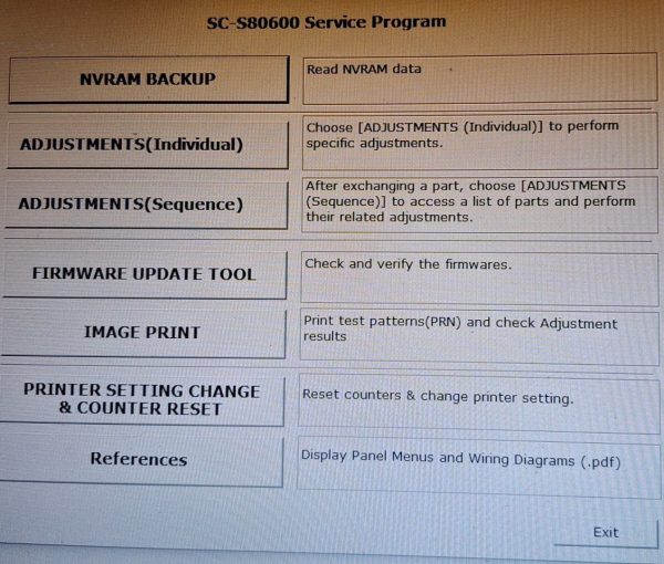 Epson SC-S80600 Service Program