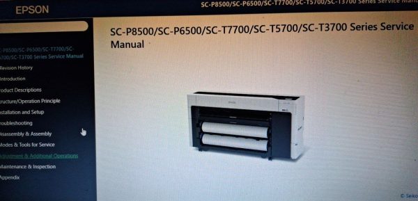 SC-P8500/SC-P6500/SC-T7700/SC-T5700/SC-T3700 Series Service Manual