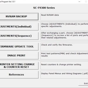 Epson SC F9300 Series F9400 F9400H Adjustment Program