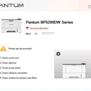 Reset PANTUM BP5200DN, BP5200DW