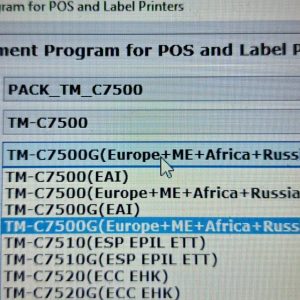 Epson TM-C7500 Series Adjustment Program – Service Tool for C7500, C7500G, C7510, C7510G, C7520 & C7520G