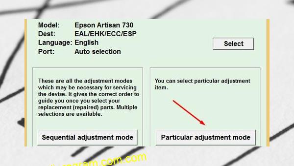 Epson Artisan 730 Adjustment Program