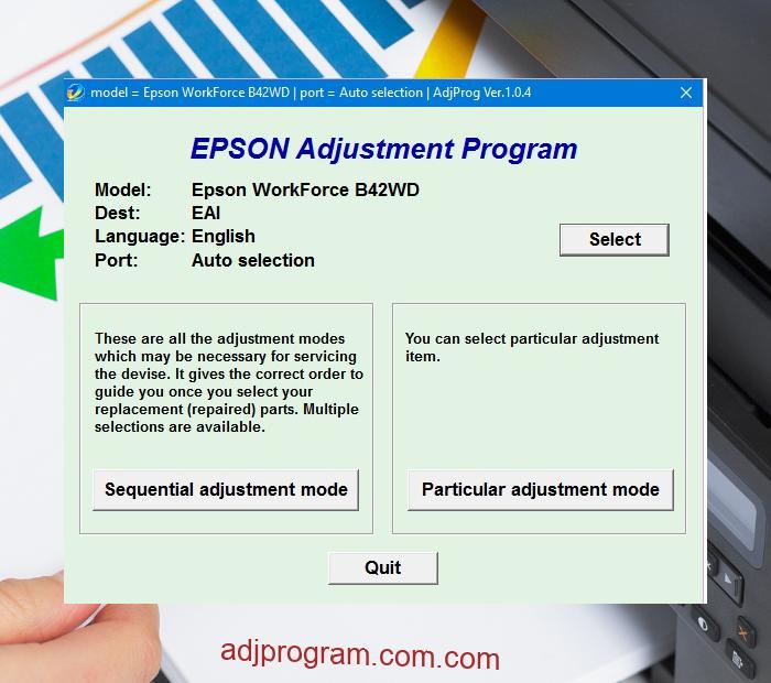 Epson B42 Adjustment Program