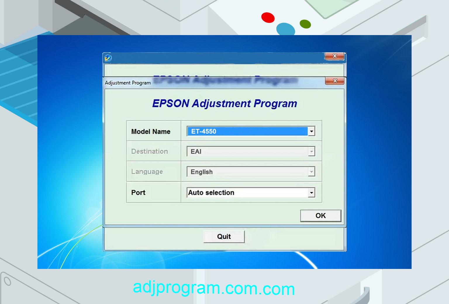 Epson ET-4550 Adjustment Program