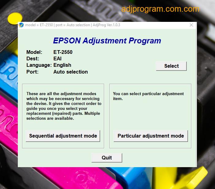 Epson Et-2550 Adjustment Program