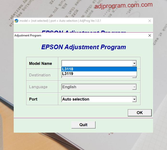 Epson L3118 Adjustment Program