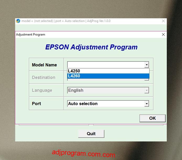 Epson L4260 Adjustment Program