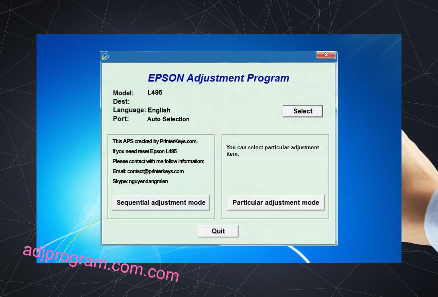Epson L495 Adjustment Program