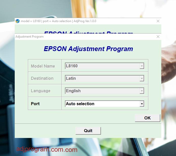 Epson L8160 Adjustment Program