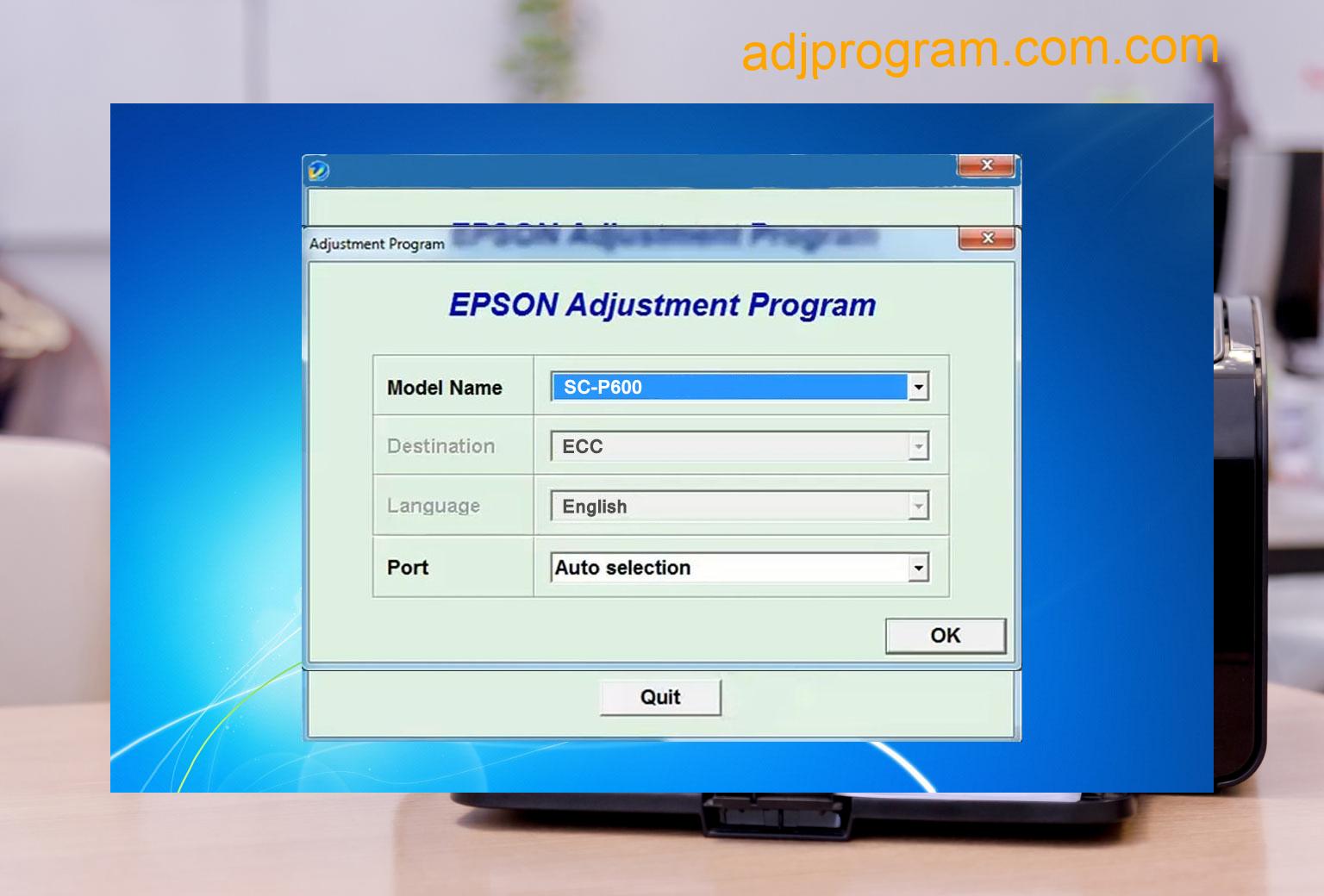 Epson P600 Adjustment Program