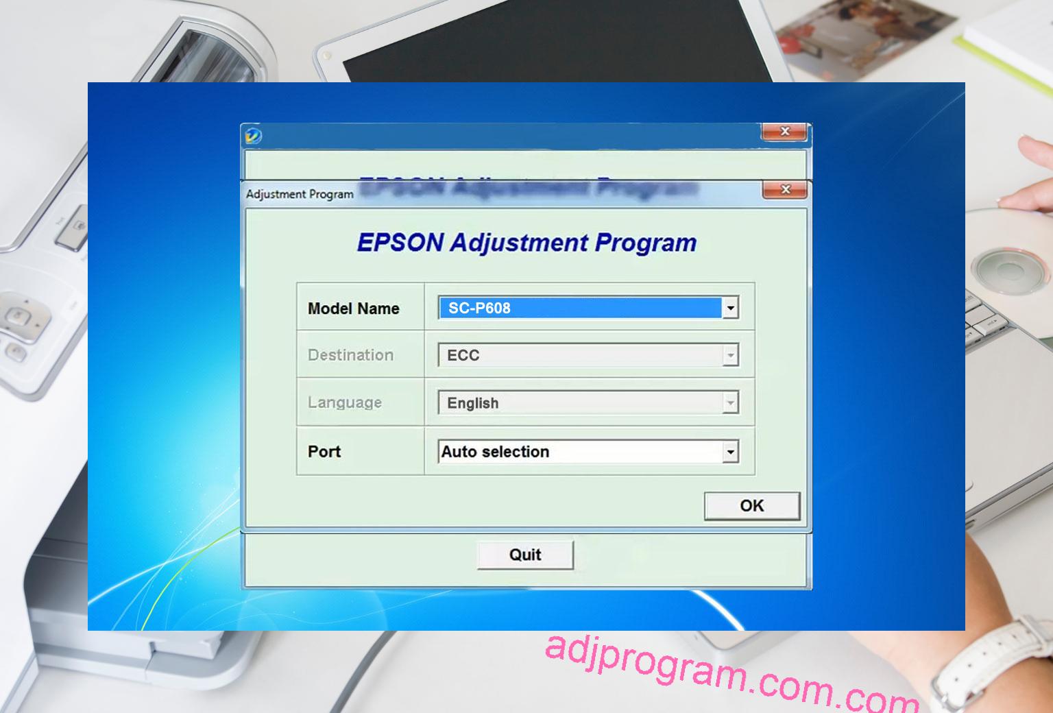 Epson P608 Adjustment Program