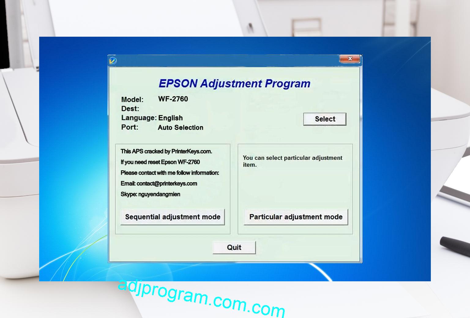 Epson WF-2760 Adjustment Program