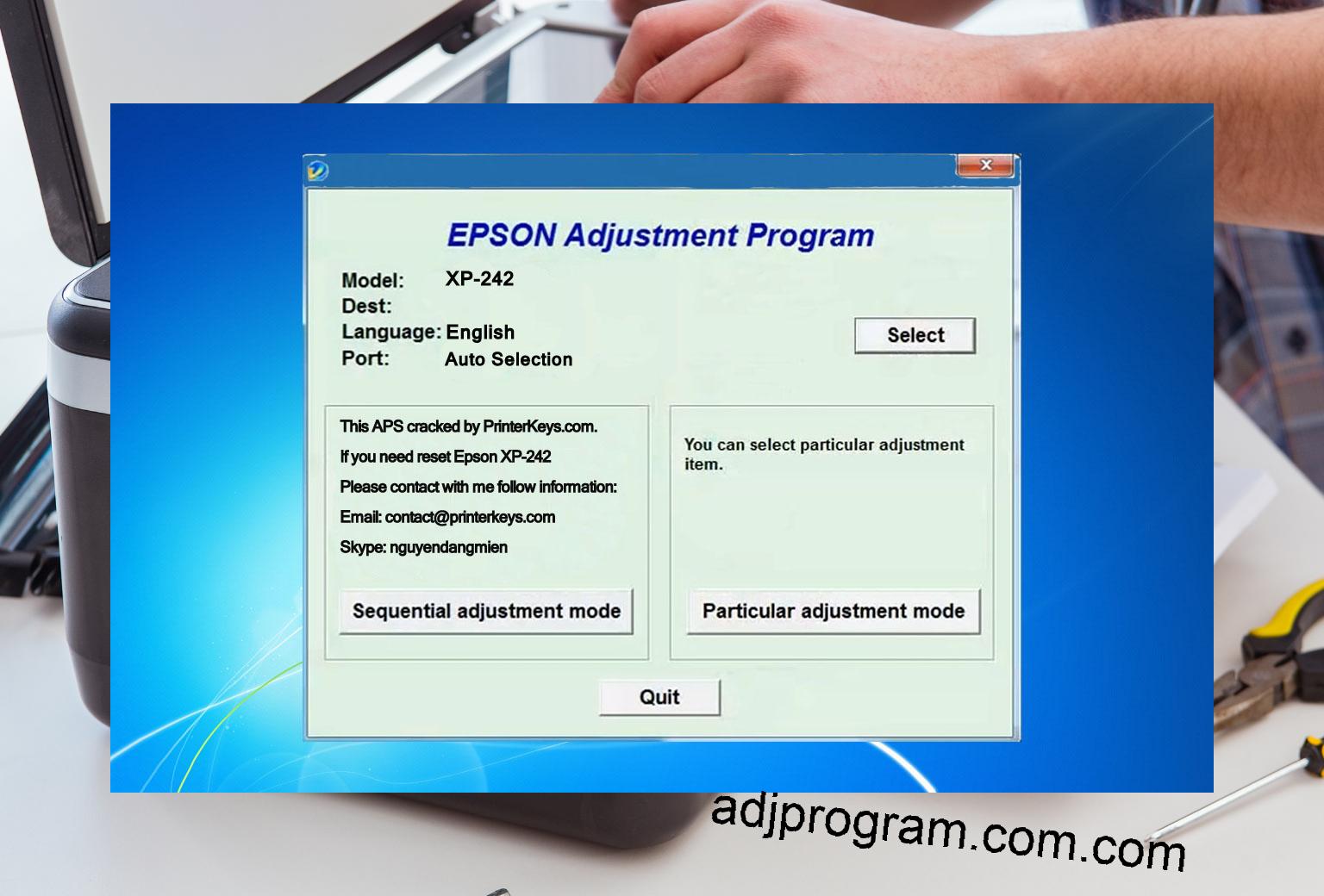 Epson adjustment program