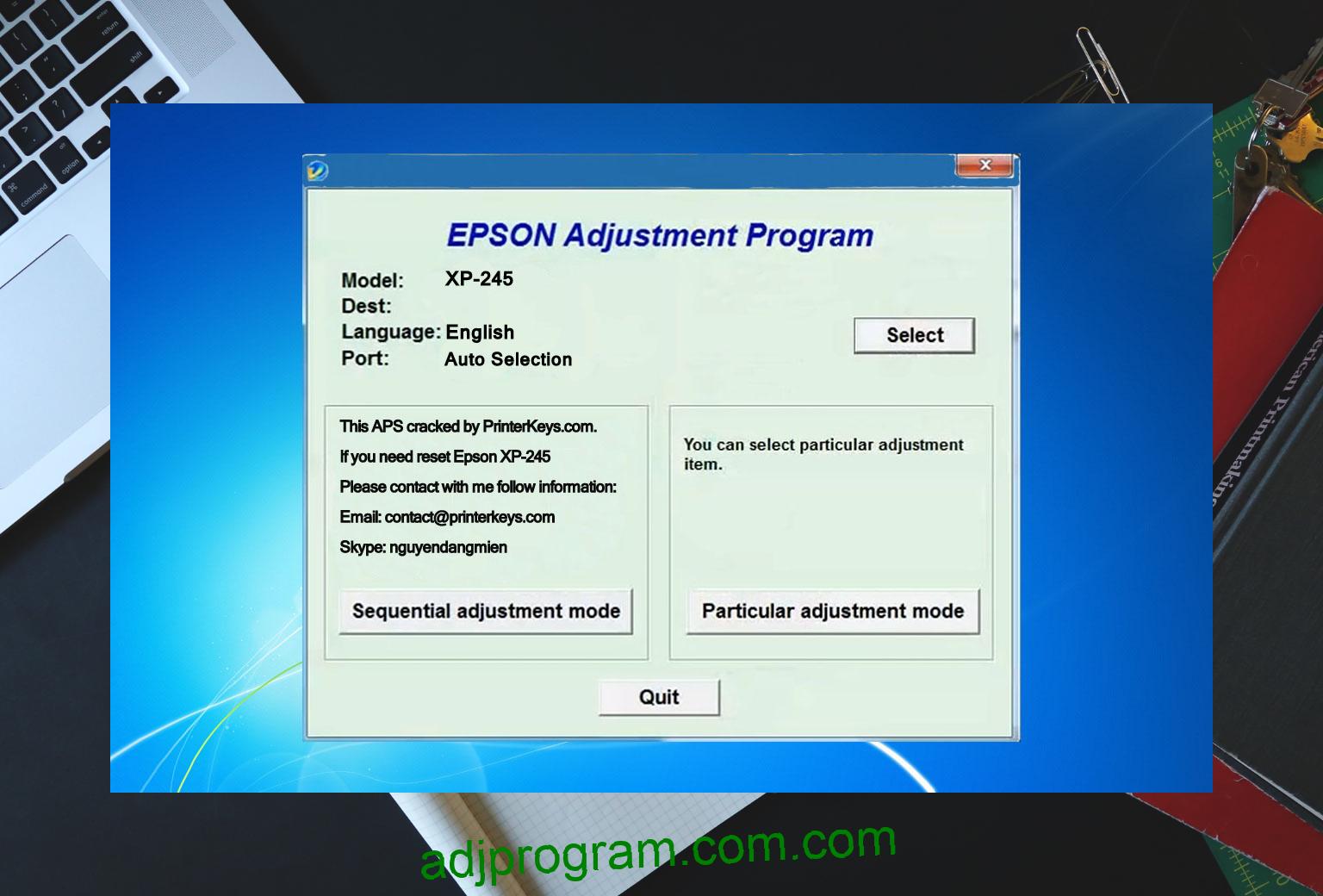 Epson XP-245 Adjustment Program
