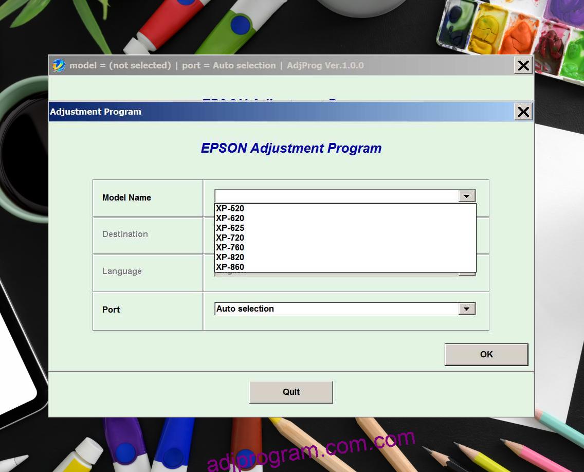 Epson Xp520 Adjustment Program