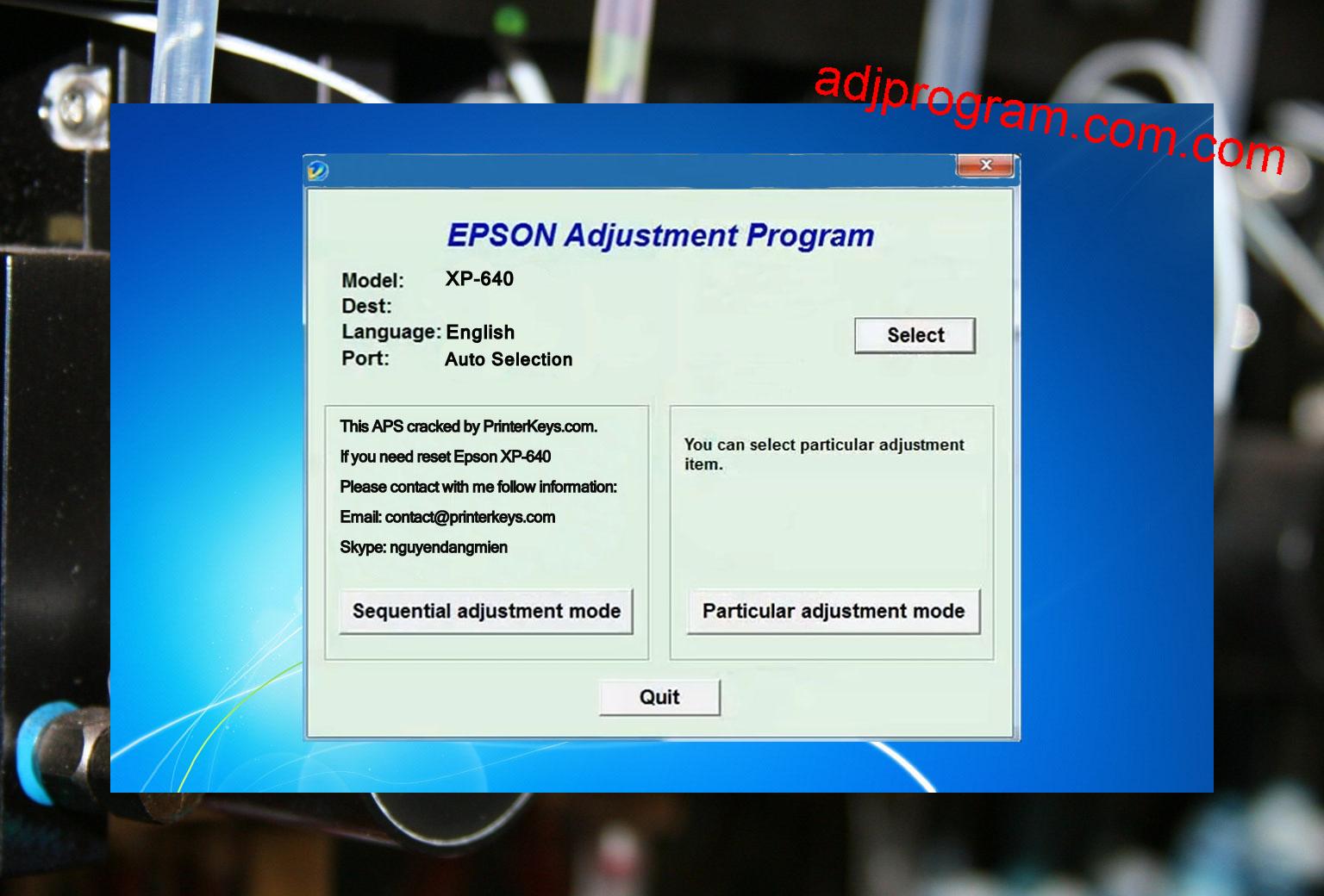 Epson XP-640 Adjustment Program