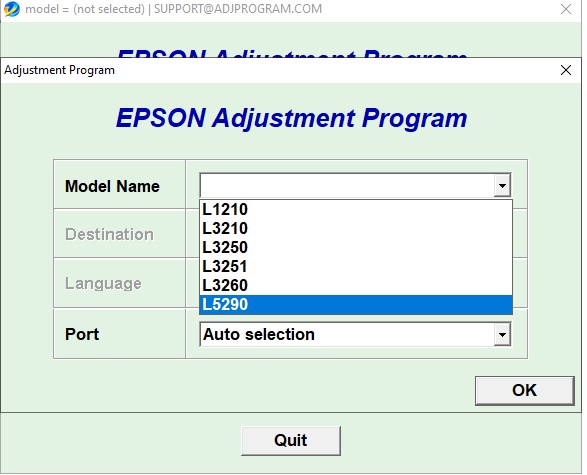 Epson L1215 Adjustment Program