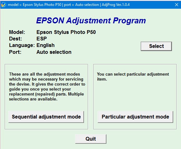 epson adjustment utility