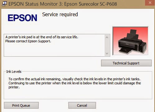Epson P608 Service Required