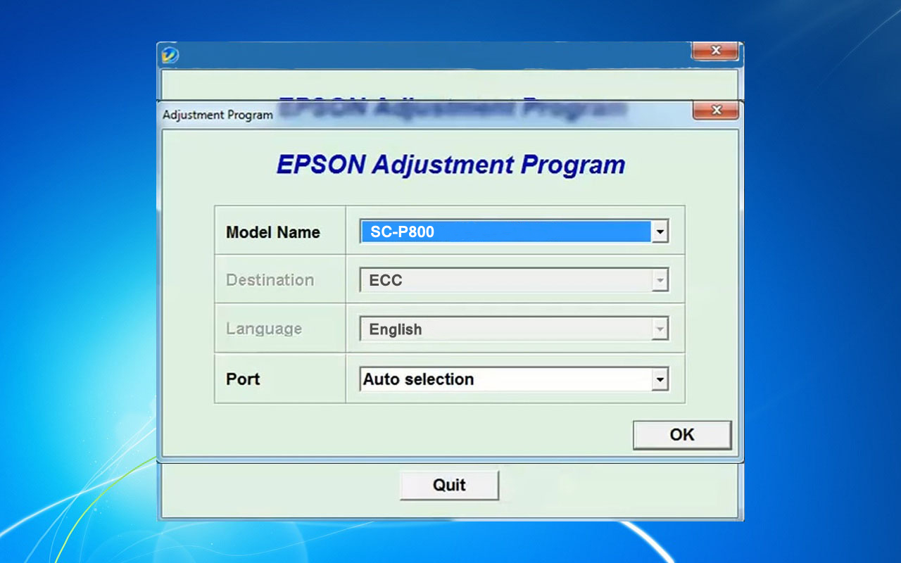 Epson P800 Adjustment Program
