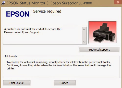 Epson P800 Service Required