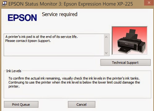 Epson Xp225 Service Required