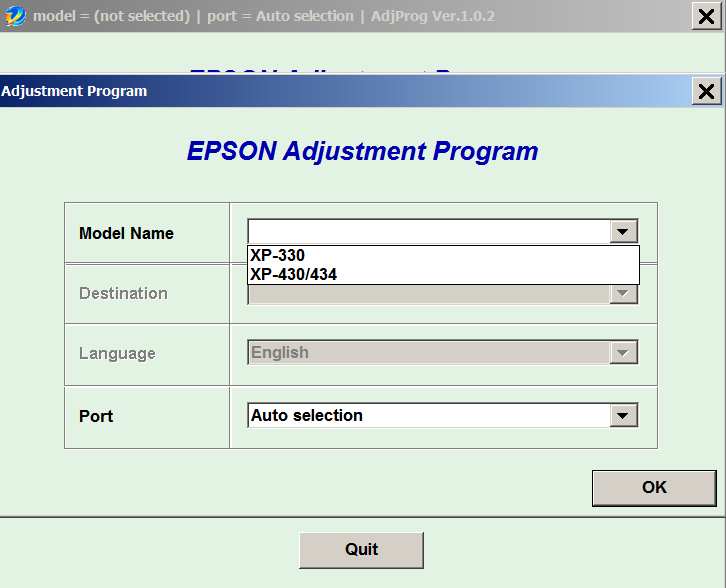 Epson Xp330 Adjustment